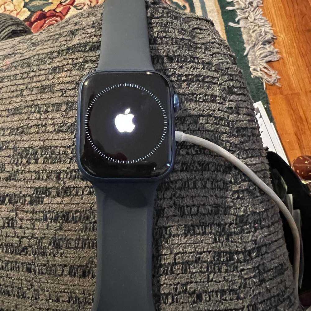Apple Watch Series 7 45mm blue with blue sport band factory reset